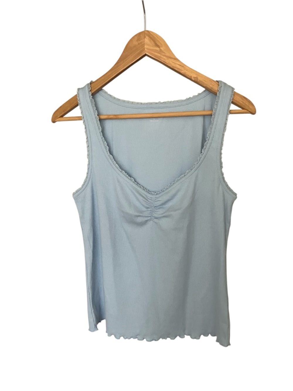 Old Navy Light Blue Ribbed Cinched-Front Tank Top size L - Picture 5 of 11
